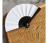 2 Pcs Petit Éventails À Main Pliant,Éventail Pliant DIY De 3,1 Pouces sans Motif,Peuvent Dessiner Dessus pour Exercer Leur Créativité Et Leur Capacité Pratique,Blanc