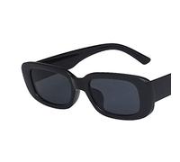 2 pcs Petits Lunettes de Soleil rectangulaire Femmes Vintage Lunettes Shades Femme Lunette de Soleil Femme 449 (Lenses Color : C1FullBlack)