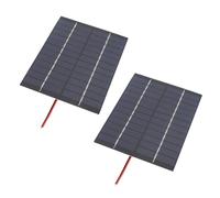2 Pcs Petits Panneaux Solaires, 110x136 Mm Mini-cellules Solaires en Silicium en Silicium avec des Fils électroniques, Matériaux électriques de Plaque Solaire pour le Chargeur de