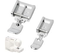 2 Pcs Pied De Biche Machine A Coudre, Pied À Fermeture Éclair À Clipser, Fermeture À Glissière Compatible Avec Tous Les Modèles À Tige Basse Snap-On Pied De Biche Pour Singer Brother Babylock Euro-Pro