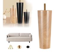 2 Pcs Pied De Meuble Bois Massif, Pieds De Table Modernes Très Résistants, Pied De Support De Rechange Pour Meubles, Pieds De Meubles Pour Maison Bureau Salle À Manger(Brown,5cm/2.0in)