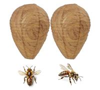 2 PCS Piège à Guêpes en Papier Artificiel, Nid de Guêpes Factice pour Balcon et Jardin Outdoor