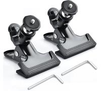 2 Pcs Pince Porte Réflecteur avec Tête Rotule à Vis 1/4"", Pince à Ressort Clip de Montage Trépied Camera Clip Support d'Appareil Photo, Flash, Lumière Vidéo, Moniteur, Webcam, Fond de Studio