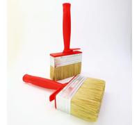 2 PCS Pinceau De Clôture Pinceau Plat, Taille 100mm x 30mm, Pinceau Vernis avec Poils de 55mm, Idéal pour Peinture Large sur Bois et Surfaces Extérieures