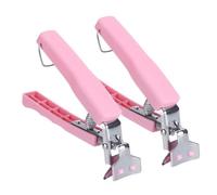 2 PCS Pinces à Pince pour Assiette à Bol Chaud, Pinces à Pinces pour Plaque Chauffante Pinces de Support Pince à Plat en Acier Inoxydable Gadgets de Cuisine Multifonctions (K1050#A rose)