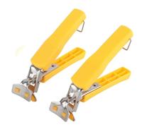 2 PCS Pinces à Pince pour Assiette à Bol Chaud, Pinces à Pinces pour Plaque Chauffante Pinces de Support Pince à Plat en Acier Inoxydable Gadgets de Cuisine Multifonctions (K1050#Bjaune)