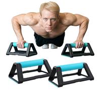 2 Pcs Planche Pompe Musculation, Poids Poignet avec Poignée en Silicone Base Antidérapante, Portable Empilable, Capacité Charge 110kg, Push Up Barres Parallettes pour Calisthenics, 19x11x7cm