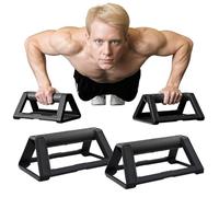 2 Pcs Planche Pompe Musculation, Poids Poignet avec Poignée en Silicone Base Antidérapante, Portable Empilable, Capacité Charge 110kg, Push Up Barres Parallettes pour Calisthenics, 19x11x7cm