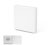 2 Pcs Plaques Murales Vierges, 8.6 X 8.6 Cm Cache Prise Electrique Cache Interrupteur Mural Cache Prise Murale Double Plaque Murale Vierge Pour Prises Ou Interrupteurs Inutilisés (Blanc)