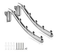 2 PCS Pliable Cintre Mural, Mural Porte Cintre pour Vêtements, Acier Inoxydable Porte Vêtements avec Bras Pivotant 180°Support de Séchage Etendoir Multifonctionnel Rabattable Porte-Manteaux Hanger