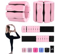 2 PCS Poids de Poignet Réglables Poids de Cheville pour Cheville Chaque 0,75 kg Poids Poignets pour Perte de Poids Exercice Marche Jogging Yoga Pilates Bracelet de Poids, Rose