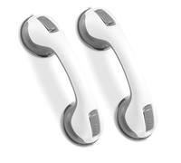 2 PCS Poignée Ventouse, 30 CM Ventouse de Poignée Douche Poignee Securite Salle de Bain, sans Perçage et Amovible, Barre de Maintien Douche pour Personnes Âgées, Handicapés - Gris