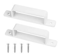 2 Pcs Poignet de Porte Poignee de Porte Interieur Exterieur Blanc, 156 mm Poignée de Porte Coulissante, Poignée Porte Coulissante, Poignée Porte de Garage Armoire Meubles Cuisine, Poignées de Porte