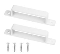 2 Pcs Poignet de Porte Poignee de Porte Interieur Exterieur Blanc, 186 mm Poignée de Porte Coulissante, Poignée Porte Coulissante, Poignée Porte de Garage Armoire Meubles Cuisine, Poignées de Porte