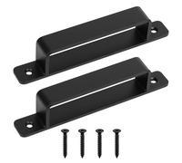 2 Pcs Poignet de Porte Poignee de Porte Interieur Exterieur Noir, 186 mm Poignée de Porte Coulissante, Poignée Porte Coulissante, Poignée Porte de Garage Armoire Meubles Cuisine, Poignées de Porte