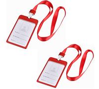 2 Pcs Porte Badge Rigide, Porte Badge Tour De Cou, Porte Carte Avec Cordon，Porte Carte Cantine, Porte Carte Cou, Porte Badge Infirmiere, Utilisé Pour Clés, Téléphone Portable, Médecin, Personnel