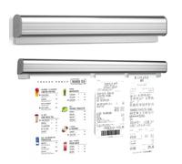 2 Pcs Porte Bons de Commande à Billes 35 cm, Installation murale, Aluminium Support Bon de Commande Restaurant Installation Murale Catering Porte Bons de Commande pour Reçus Chèques (30CM-01)