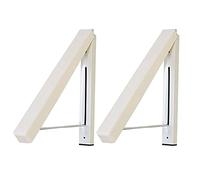 2 PCS Porte Cintres Mural Pliant, Aluminium Murale Cintre pour Vêtements, Rétractable Support de Séchage Mur Rabattable Porte-Serviette Support de Cintre Métal Patère à Vêtements pour Buanderie