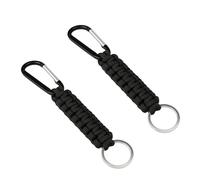 2 pcs Porte-Clé en Paracorde avec Mousqueton, Accessoire Multifonction Porte Clef Mousqueton Robuste Et Résistant, Cordon Tressée Crochet Pour Clés, Couteaux, Camping, Randonnée, Pêche, Voyage