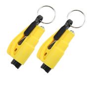 2 PCS Porte-Clés Key Ring 3 En 1 De Window Breaker Belt Cutter, Outil de Secours, Brise Vitre Coupe Ceinture avec Sifflet d’Urgence, Accessoire Sécurité Auto Compact pour Évasion Rapide