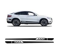 2 Pcs Porte Côté Rayure Jupe Sticker Edition 1 AMG Decalcomanie, pour M = ercedes B = ENZ GLC Class X253 C253 Coupe GLC 250 300 63 Accessoires
