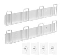 2 Pcs Porte Tasse Suspendue, Support Mural pour Tasse à Café, Crochet de Rangement Égouttoir Inversé sans Perçage pour Cuisine Bar Organisateur (Blanc)