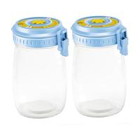 2 PCS Pot De Fermentation Pot De Démarrage Au Levain Marqué Avec Date De 1000 Ml Avec évent De Sortie D'air Pot De Levain Récipient De Kimchi Réutilisable Bocaux De Stockage En Verre Polyvalents
