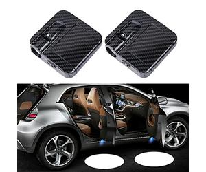 2 Pcs Projecteur de logo Car LED Projecteur, Lumière de Bienvenue de Porte de Voiture, Lumière Lampe de voiture logo lumière de porte de voiture sans fil pour toutes les voitures