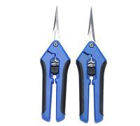 2 Pcs Pruning Shears Gardening Hand Pruner with Straight Curve Stainless Steel Blades for Plants