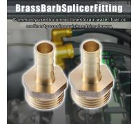 2 Pcs Raccord Cannelé 1/2" BSP Mâle Fil Raccord Laiton 10mm Connecteur Tuyau