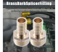 2 Pcs Raccord Cannelé 1/2" BSP Mâle Fil Raccord Laiton 12mm Connecteur Tuyau