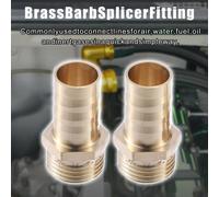 2 Pcs Raccord Cannelé 1/2" BSP Mâle Fil Raccord Laiton 16mm Connecteur Tuyau
