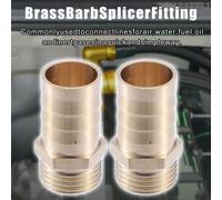 2 Pcs Raccord Cannelé 1/2" BSP Mâle Fil Raccord Laiton 19mm Connecteur Tuyau
