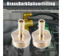 2 Pcs Raccord Cannelé 1/2" BSP Mâle Fil Raccord Laiton 6mm Connecteur Tuyau
