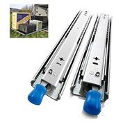 2 Pcs Rail Coulissant Charge Lourde - Glissières À Tiroir avec Verrouillage, Extension Totale, Facile À Installer, Sécurité Fix, 400mm 650mm 900mm 1300mm, Coulisse Tiroir avec Serrure