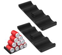 2 pcs Range Bouteille Frigo, Porte Bouteille Vin pour Réfrigérateu en Plastique, Support Bouteille Vin Jusqu’à 10 Bouteilles