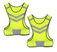 2 PCS Reflective Running Vest Adjustable Reflective Safety Vest for Outdoor