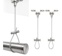 2 Pcs Réglables Support De Tringle À Rideau De Douche À Fixation Au Plafond | Pour Tringles Droites Et Courbées,pour Tringles Rideau Plafonds Dressing Salle de Bain