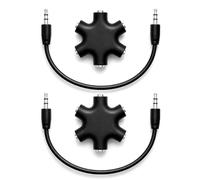 2 PCS Répartiteur Audio 5 Jack 3,5 mm pour Casques, Répartiteur Audio 5 Casques, Adaptateur Stéréo Partage Sonore, Diviseur Aux Portable Pour Smartphone, Ordinateur et Appareils Avec Prise Jack 3,5 mm