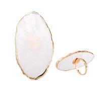 2 Pcs Résine Nail Art Palette, Plaque Bricolage Outil Ongle Palette, Maquillage Peinture En Résine Colorée Palette Gel Nail Art Mix Agate Polonaise Agitation