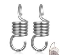 2 Pcs Ressort de Tension avec Crochet, Ressort de Traction, Ressorts de Tension en Acier Inoxydable, Ressorts pour Fixation Parasol Voile d'Ombrage Auvent Camping Chaises hamacs balançoires(450 kg)