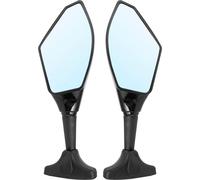 2 PCs Rétroviseur à LED modifié Coque de lampe de moto avec lumière (noir)