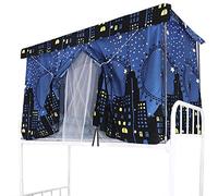 2 Pcs Rideau de Lit Superposé Rideaux Occultants pour Lits Superposé Rideau de Lit Cabane pour Dortoir des Étudiants