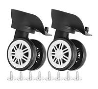 2 PCS Roues de Valise, roulettes de voyage Remplacement de la roue roulettes valise de voyage pivotants pour caisse de voyage ordinaire Chariot Valise Malle Noir