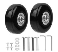 2 Pcs Roulette Valise, 50x18mm Roue Valise Pivotantes en Caoutchouc Universelle, Roulettes Valises, Roues de Rechange, Roulettes de Rechange pour Bagages Valises Réparation, avec Accessoires
