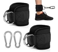 2 Pcs Sangle Cheville Musculation Poulie, Sangle de Cheville Réglable Gymnastique, Sangle de Cheville Musculation Con Rembourré, Accessoires pour Fitness et Musculation