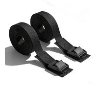 2 Pcs Sangles d’Arrimage, 2,5 x 200 cm, Cambuckle Sangle Réglable de Fixation, Courroie Support Charge de Toit, Sangles Réglables Nylon, Sangles en Nylon Rembourrées pour Transport Sécurisé
