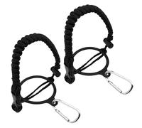 2 Pcs Sangles pour Bouteille D'eau en Paracorde, Paracorde Poignée Transport Longe Sangle Transporteur, avec Anneau de Sécurité et Mousqueton, pour Hydro Flask