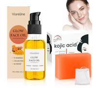 2 Pcs Savon à l'acide Kojique, Kojic Acid Soap, Sérum de Curcuma Pour L'élimination Des Taches Sombres,Skin Lightening Kojic Acid Savon, Élimine l'acné noire et éclaircit les Taches de Rousseur