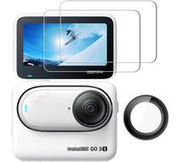 [2 Pcs] Screen Protectors for Insta360 GO3s/Insta 360 GB 3s+[1 Piece] Lens Protector for Insta360 GO 3S Lens, Tempered Glass, 9H Hardness, Anti-Scratch, Bubble-Free, Anti-Fingerprint, Easy